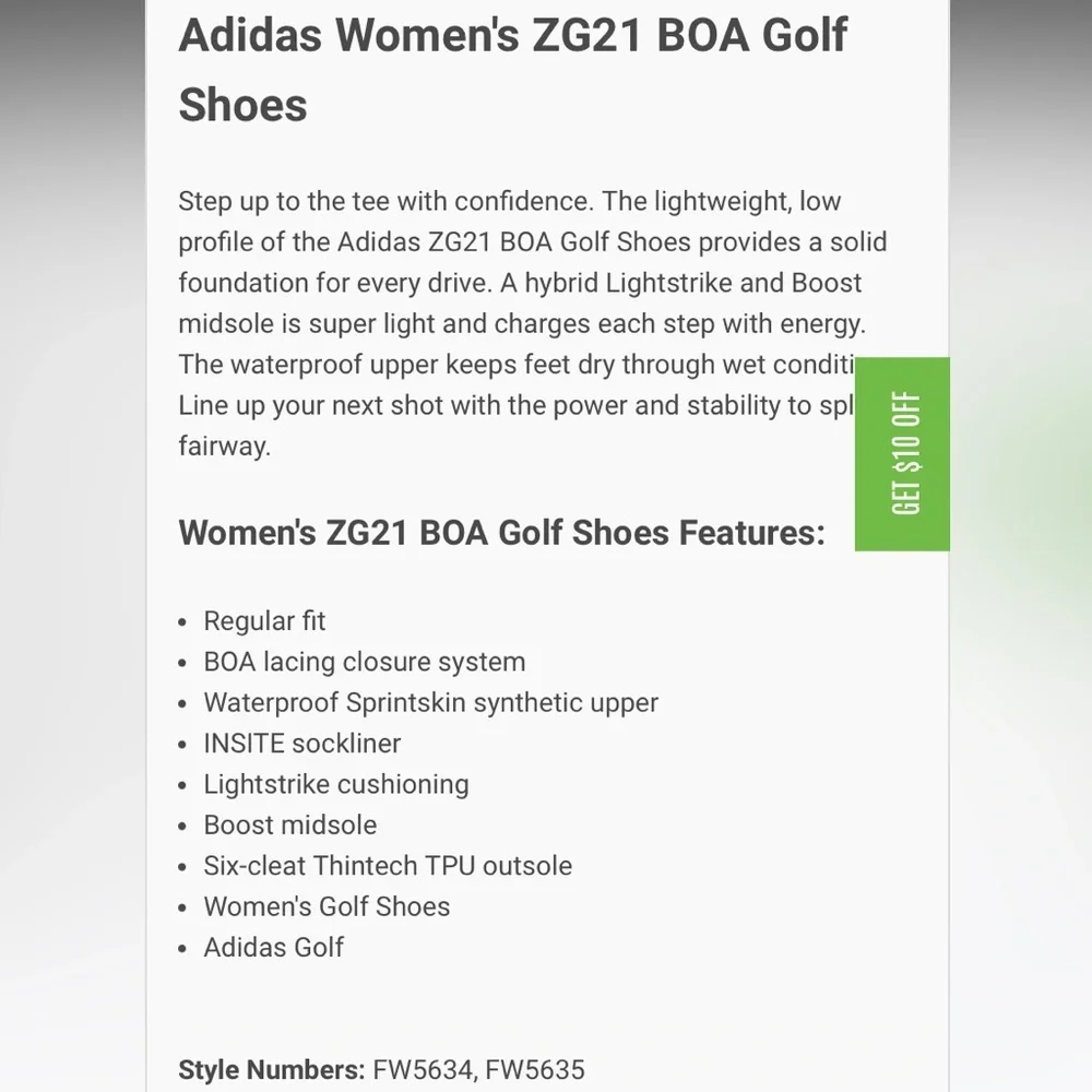 Adidas golf shoe